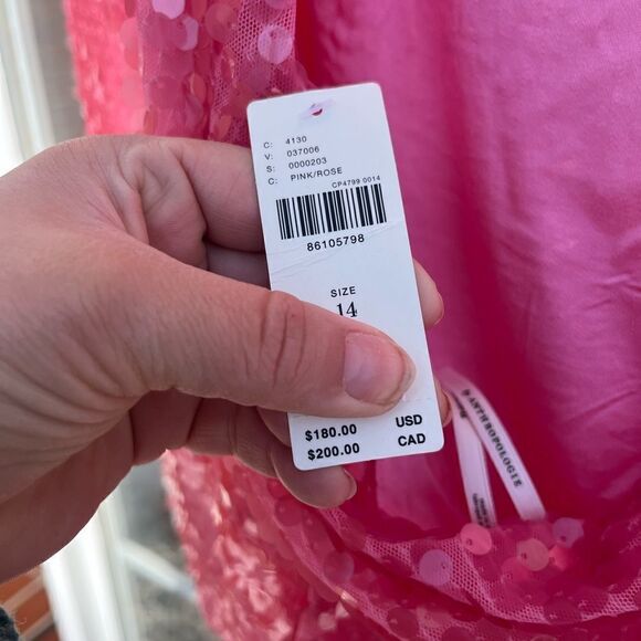 Anthropologie Sequin Drape Back Dress NWT - Picture 13 of 14